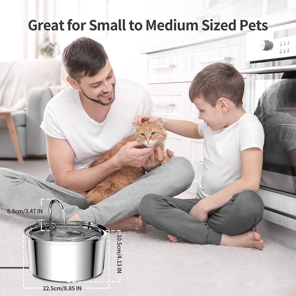 PurePaws - Stainless Water Fountain