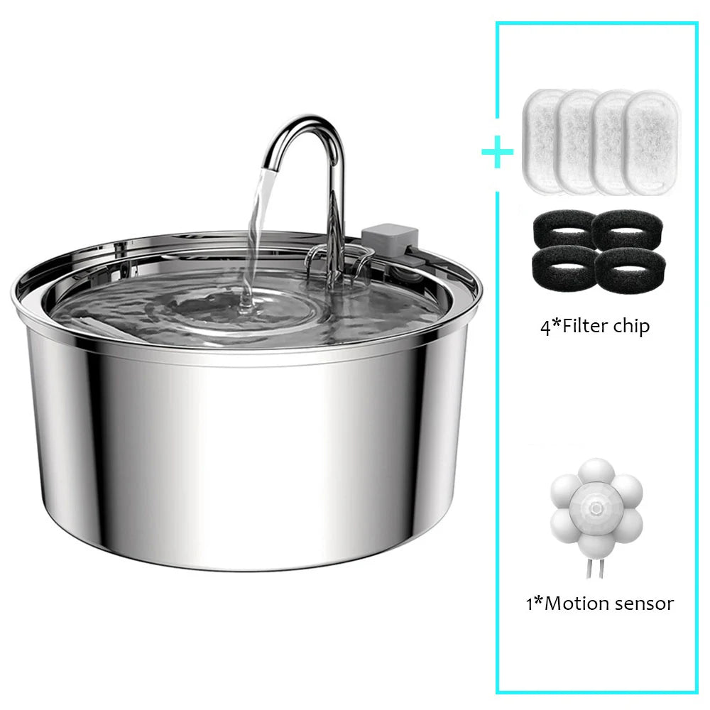 PurePaws - Stainless Water Fountain